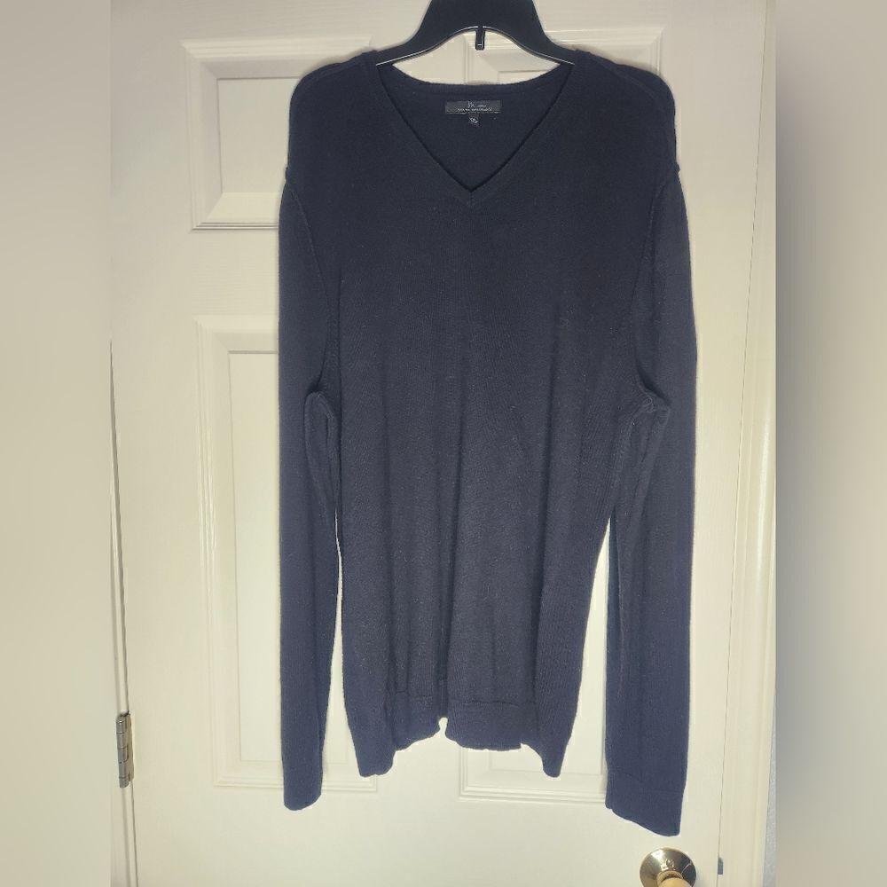 Marc Anthony XXL Black Longsleeves Cotton Cashmere Knit V-neck Women’s Sweater